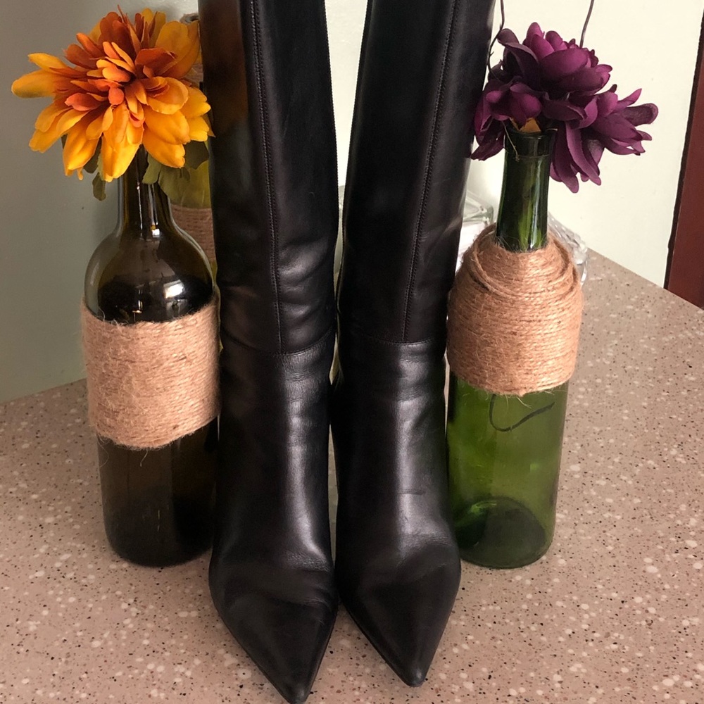 Size 6. Nine West. Mink Leather Boots